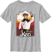 Barbie Boys' Western Ken Portrait Graphic Short Sleeve T-Shirt