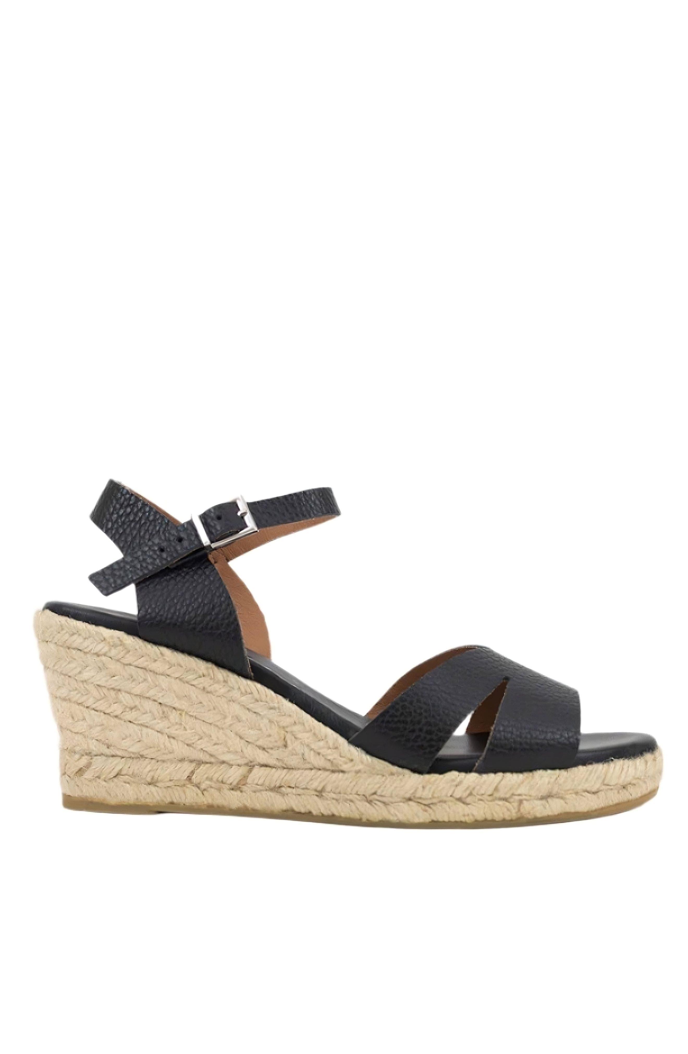 Menina Step Martell V-Strap Espadrille, Main, color, Black