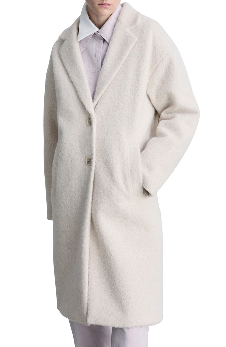 MANGO Oversize Bouclé Coat, Main, color, 