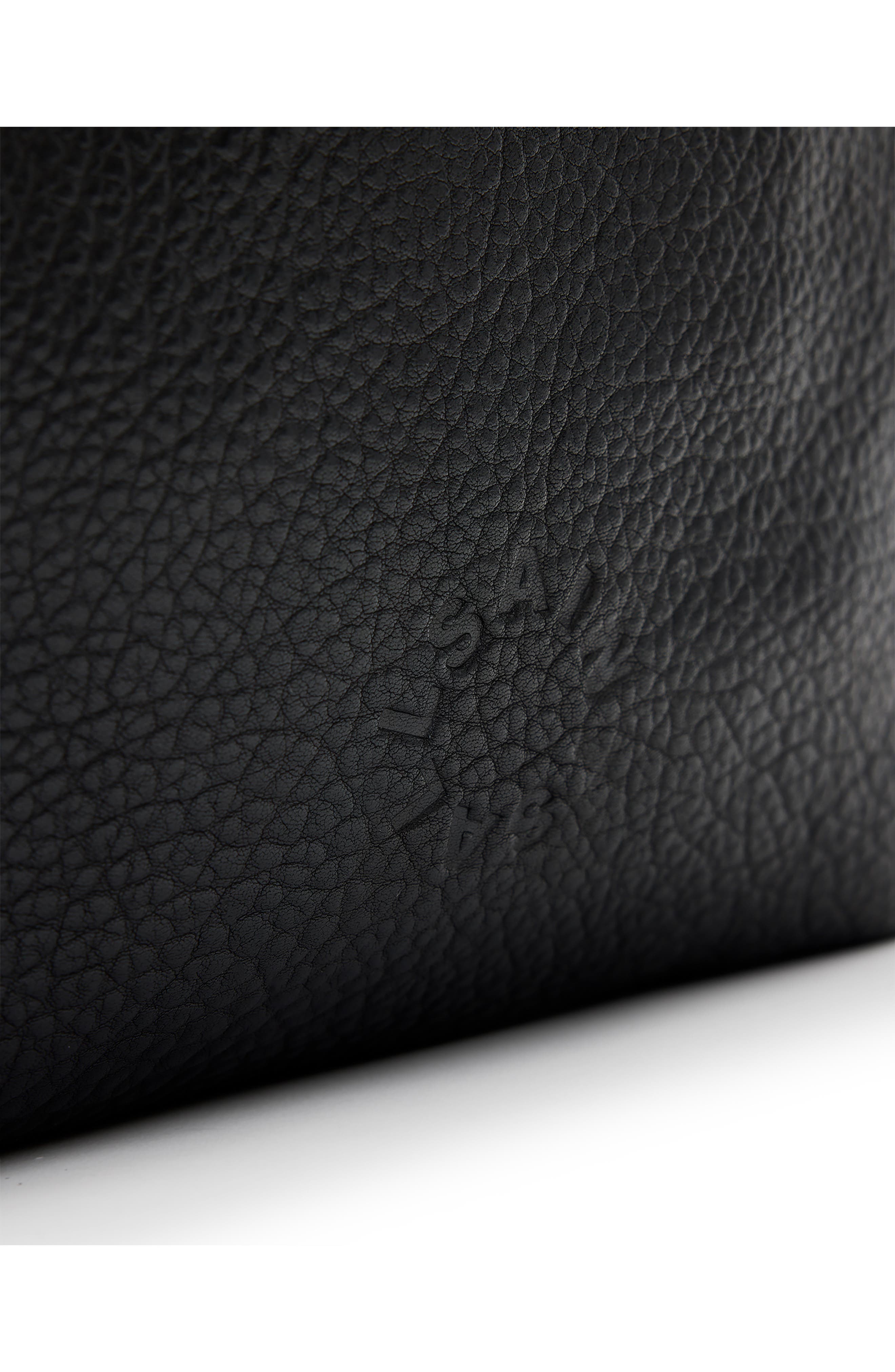 AllSaints Yuto Leather Tote, Alternate, color, Black