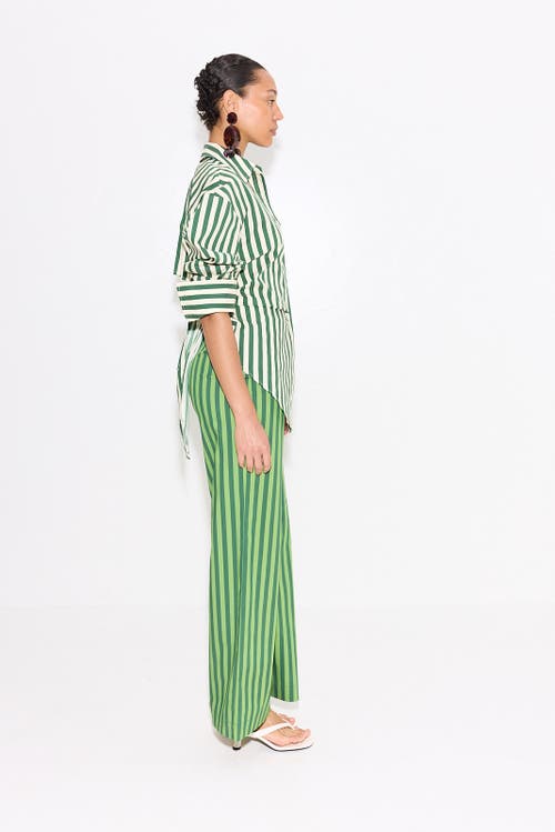 Simonmiller Pia Poplin Pant In Gummy Green/moss
