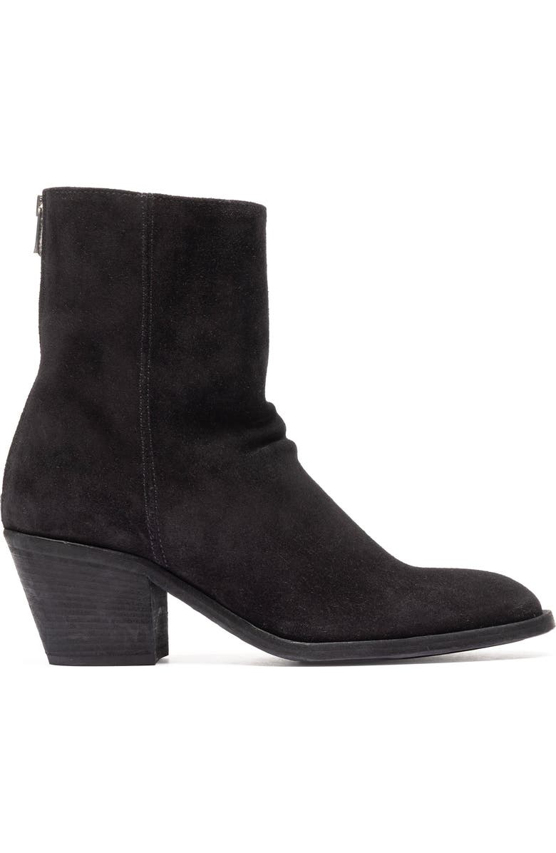 Officine Creative Sydne 010 Suede Pointed Toe Bootie, Alternate, color, Black