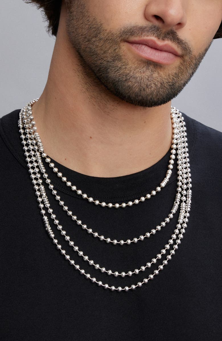 LAGOS Men's Anthem Ball Chain Necklace, Alternate, color, Silver