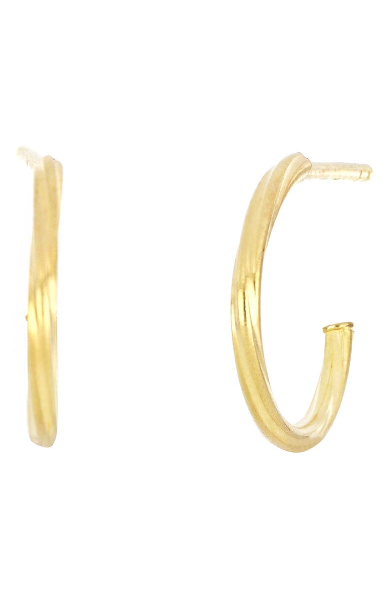 Bony Levy 14K Gold Small Twisted Hoop Earrings, Main, color, 