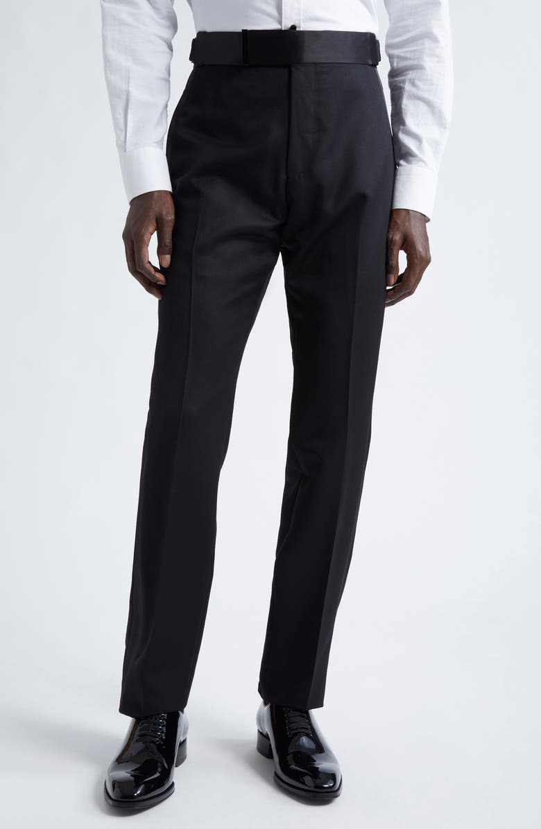 TOM FORD Atticus Dinner Trousers, Main, color, Lb999 Black