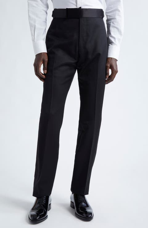 パンツ TOM FORD l bar detail trousers Black  PAW497FAX1016 Tom Ford Metal bar detail trousers - Black | PAW497FAX1016LB999