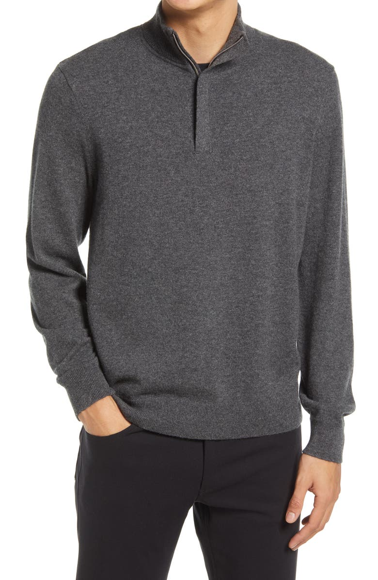 Theory Hilles Quarter Zip Cashmere Sweater, Main, color,