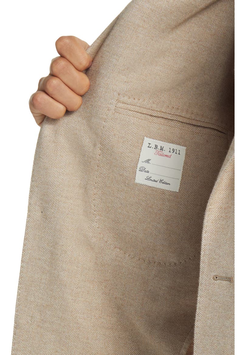 Cotton Herringbone Sport Coat, Alternate, color, NATURAL