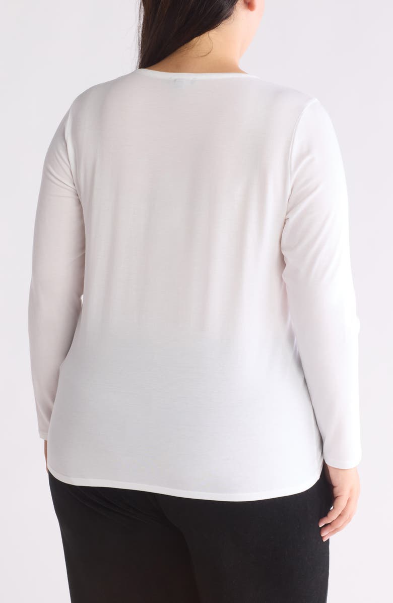 Eileen Fisher Long Sleeve Crew Top, Alternate, color, White