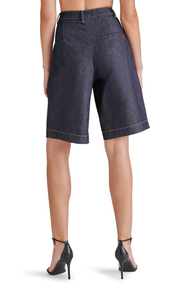 Steve Madden Ivana Denim Bermuda Shorts, Alternate, color, Dark Indigo