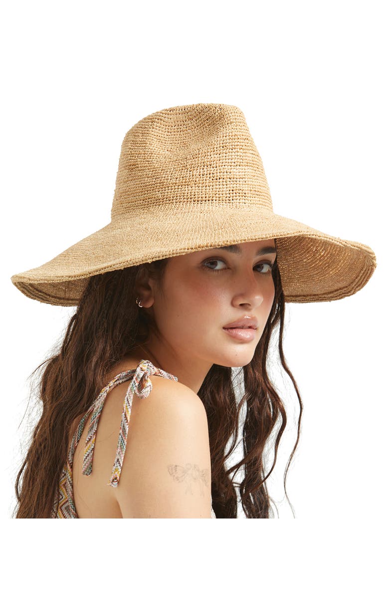Brixton Helena Packable Straw Sun Hat, Alternate, color, Tan