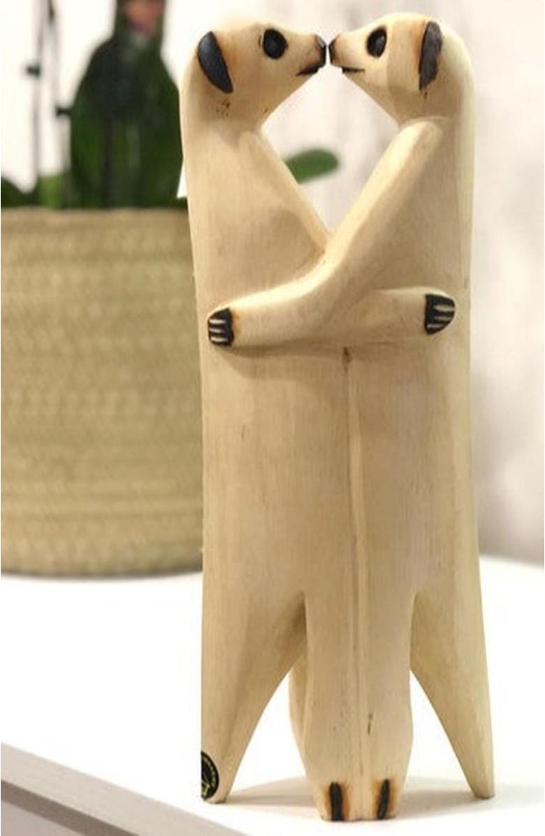 Mbare Hand Carved Standing Meerkat - Lovers Pair, Alternate, color, 