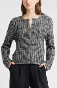 Nordstrom Textured Wool & Cashmere Cardigan