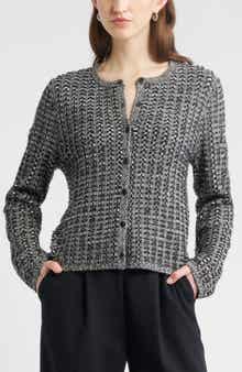 Nordstrom Textured Wool & Cashmere Cardigan
