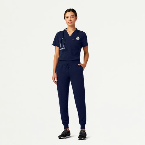 Jaanuu 1-pocket Slim V-neck Scrub Top In Blue