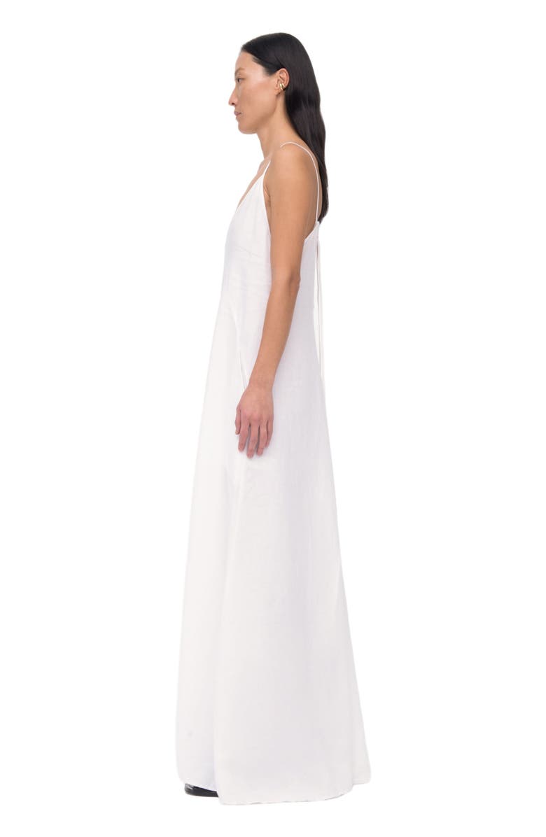 Another Tomorrow SEAMED SLIP DRESS, Alternate, color, White