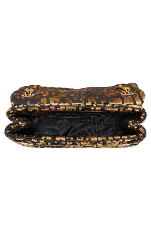 Kurt Geiger London Leopard Print Velvet Mini Brixton Crossbody Bag In Multi