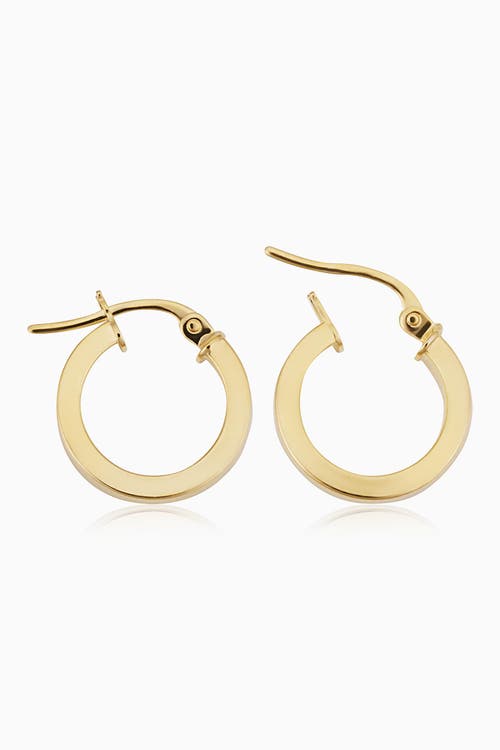 Oradina 14k Yellow Gold Little Darlings Mini Hoops In Gold