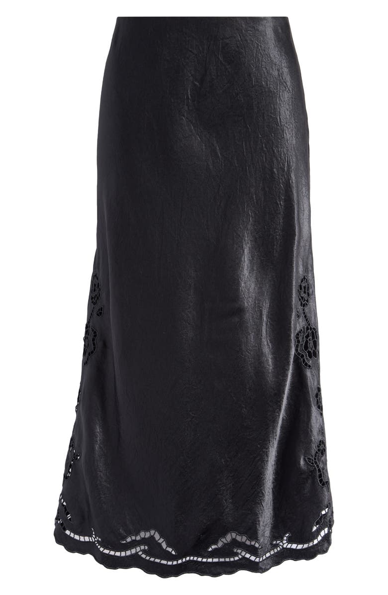 Rails Anya Ladder Stitch Inset Satin Midi Skirt, Alternate, color,