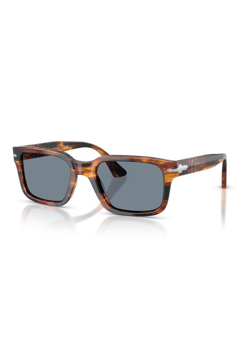 53mm Rectangular Sunglasses, Alternate, color, STRIPED BLACK / BROWN