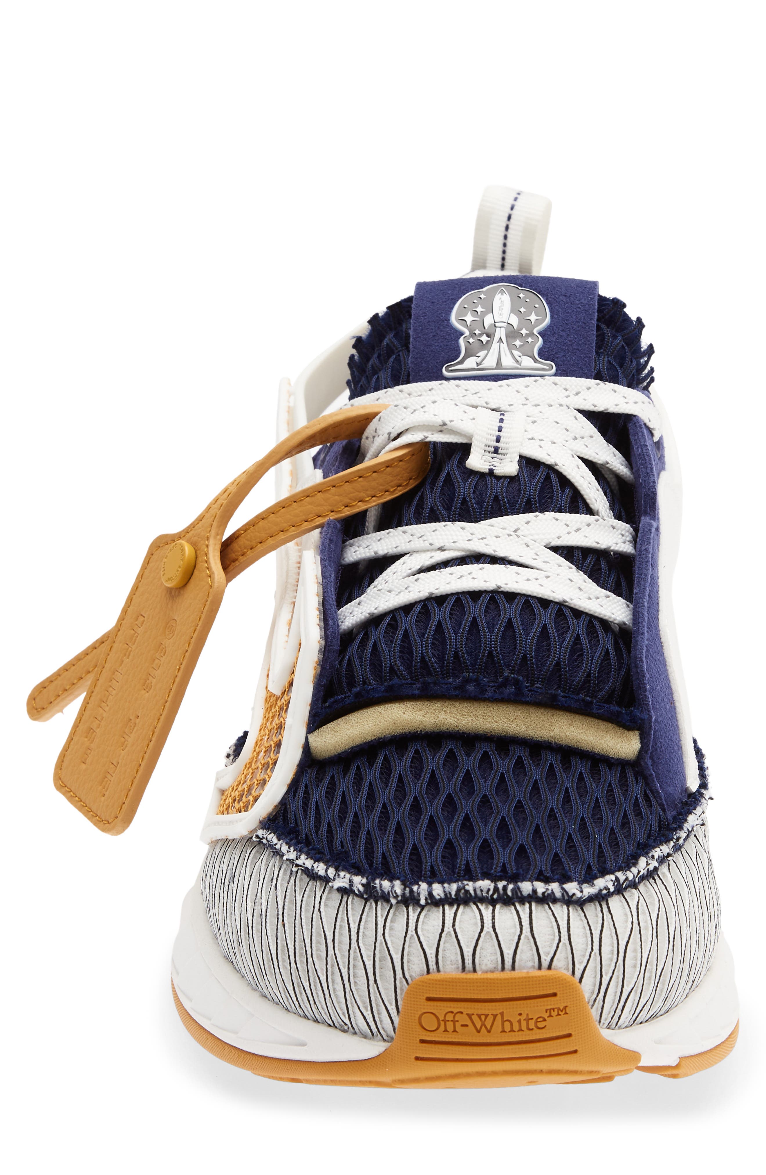 Space Memo Sneaker, Alternate, color, WHITE/ ORANGE