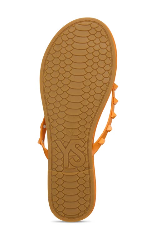Yosi Samra Rivington Stud Flip Flop In Tangerine