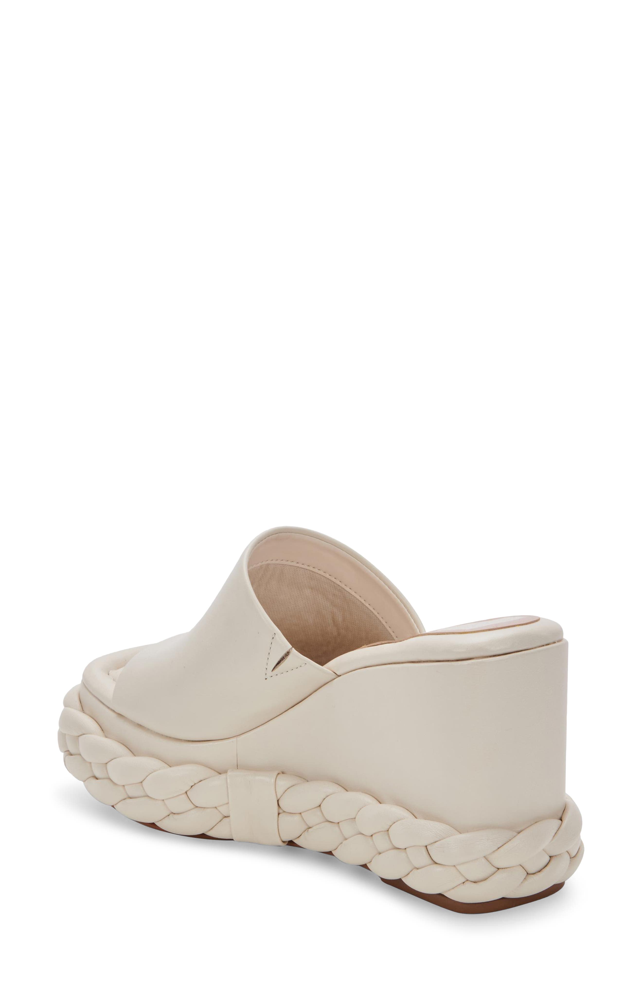 Elene Platform Wedge Sandal, Alternate, color, IVORY LEATHER