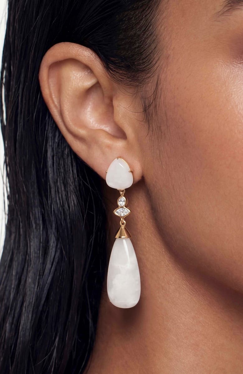 Ettika Solstice Drop Earrings, Alternate, color, Bone