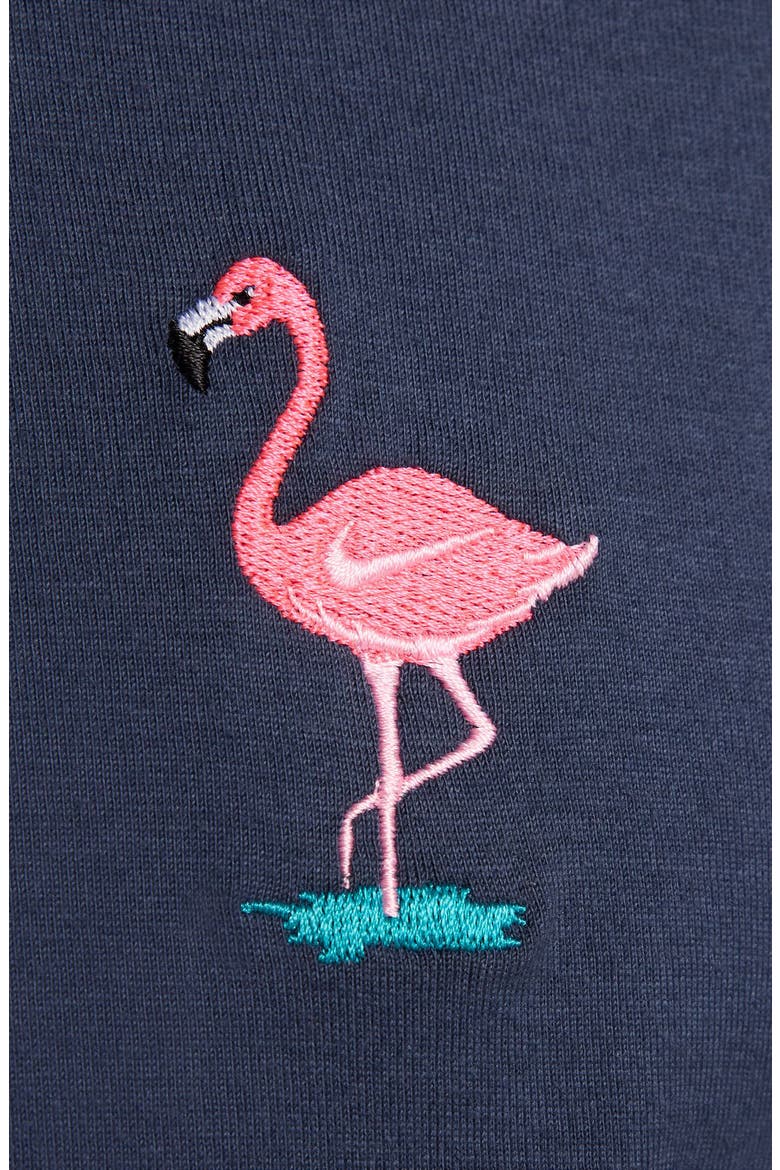 Embroidered Cotton T-Shirt, Alternate, color, THUNDER BLUE