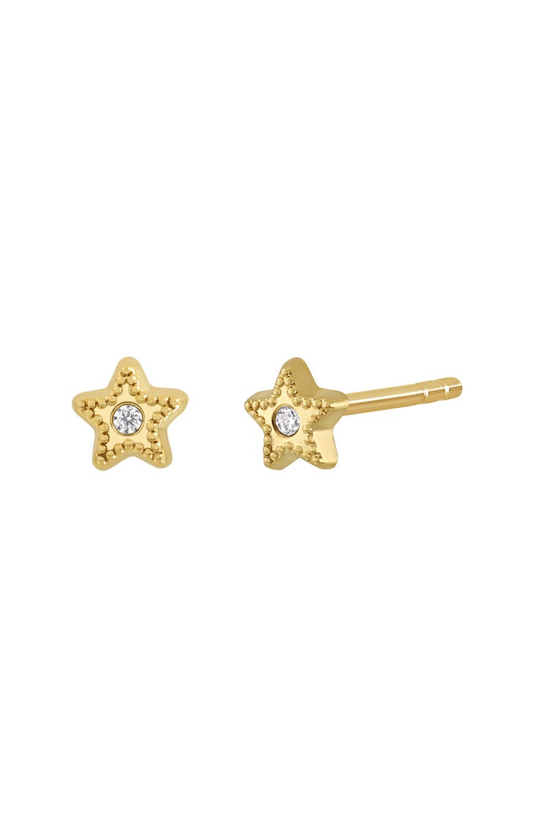 Bony Levy Icon 18K Yellow Gold Diamond Star Stud Earrings - 0.007ct., Main, color, 18K Yellow Gold