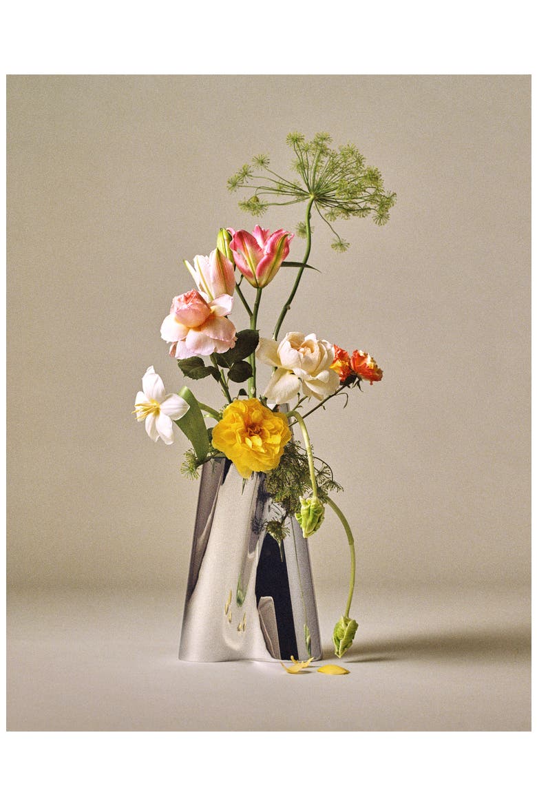 Lituus Stainless Steel Vase, Alternate, color, STAINLESS STEEL