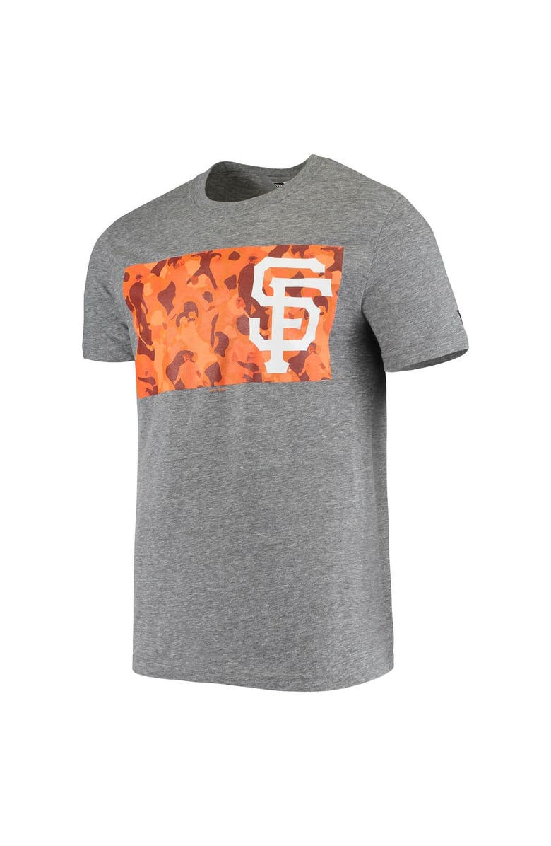 New Era Men's New Era Heathered Gray San Francisco Giants Camo Offset White Tri-Blend T-Shirt, Alternate, color, 