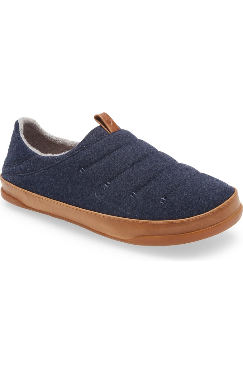 OluKai Mahana Convertible Quilted Slipper, Main, color, Trench Blue/ Trench Blue
