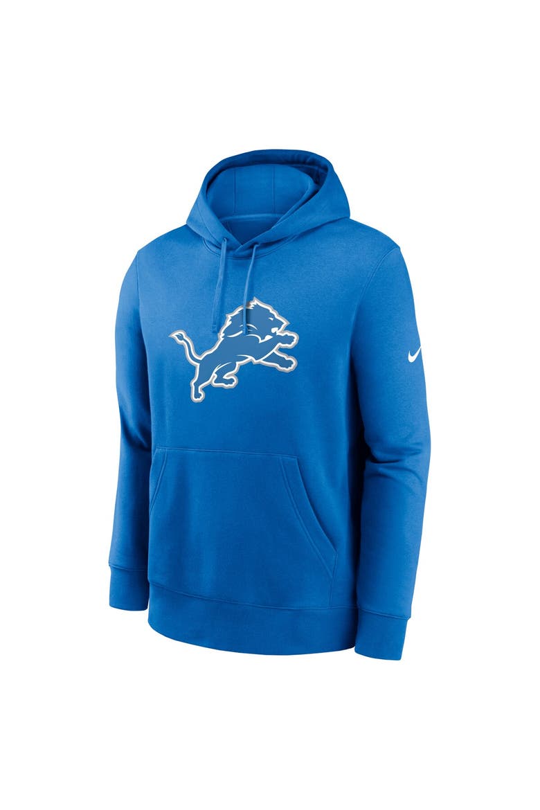 Men's Nike Blue Detroit Lions Club Logo Pullover Hoodie, Alternate, color, Blue