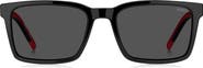 HUGO 55mm Rectangular Sunglasses