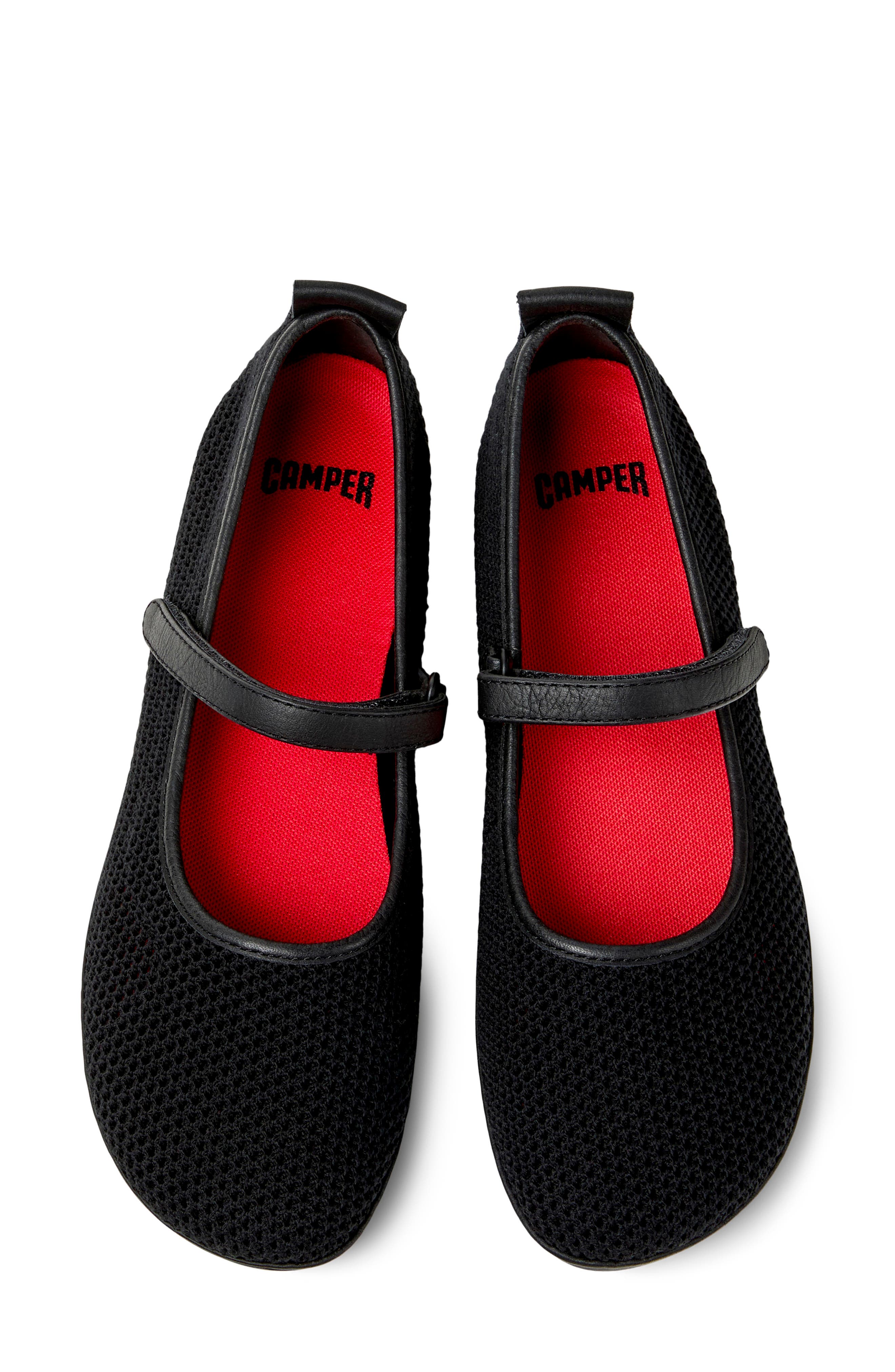 Camper Right Nina Flat, Alternate, color, Black