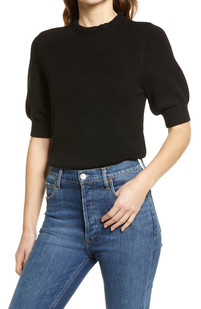 Halogen<sup>®</sup> Stripe Rib Sweater, Main, color,