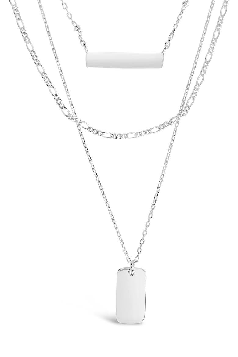 Layered Bar Necklace, Alternate, color, SILVER