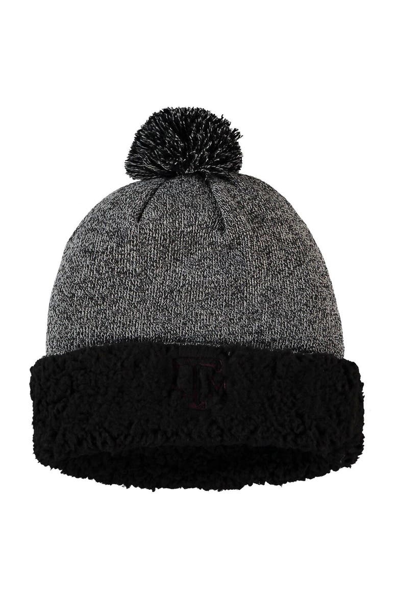 Women's Top of the World Black Texas A&M Aggies Snug Cuffed Knit Hat with Pom, Main, color, Black