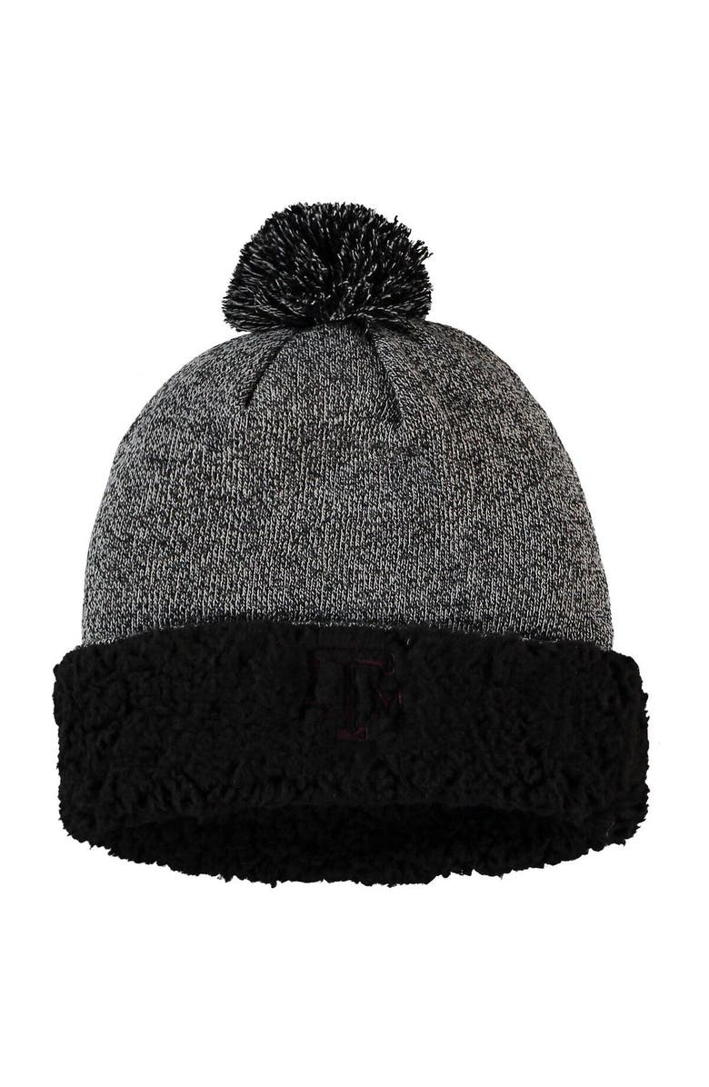 TOP OF THE WORLD Women's Top of the World Black Texas A&M Aggies Snug Cuffed Knit Hat with Pom, Main, color, Black