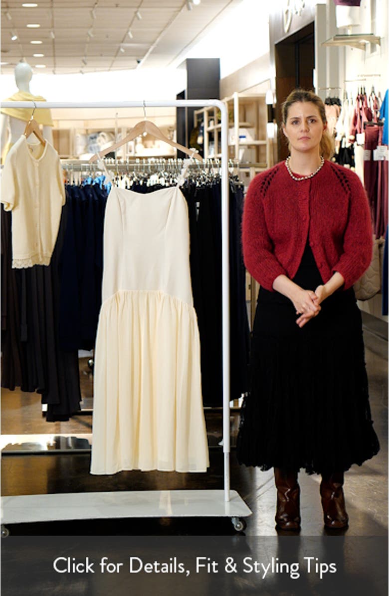 Amia Floral Mixed Media Party Dress, sales video thumbnail