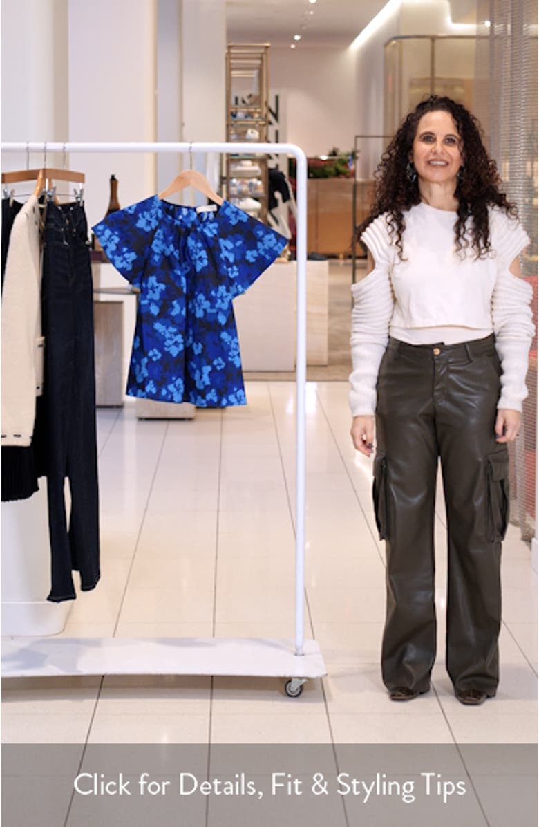 Rumi Print Flutter Sleeve Top, sales video thumbnail