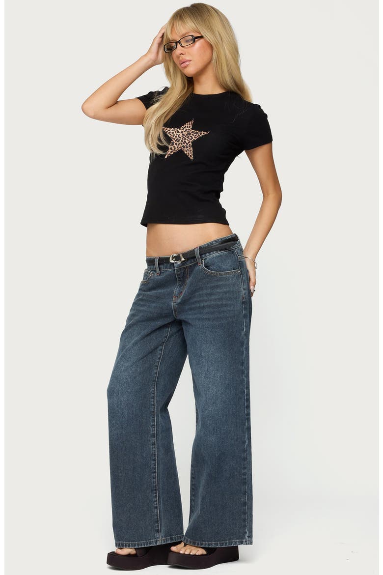 Ace Relaxed Low Rise Wide Leg Jeans, Alternate, color, DARK-BLUE