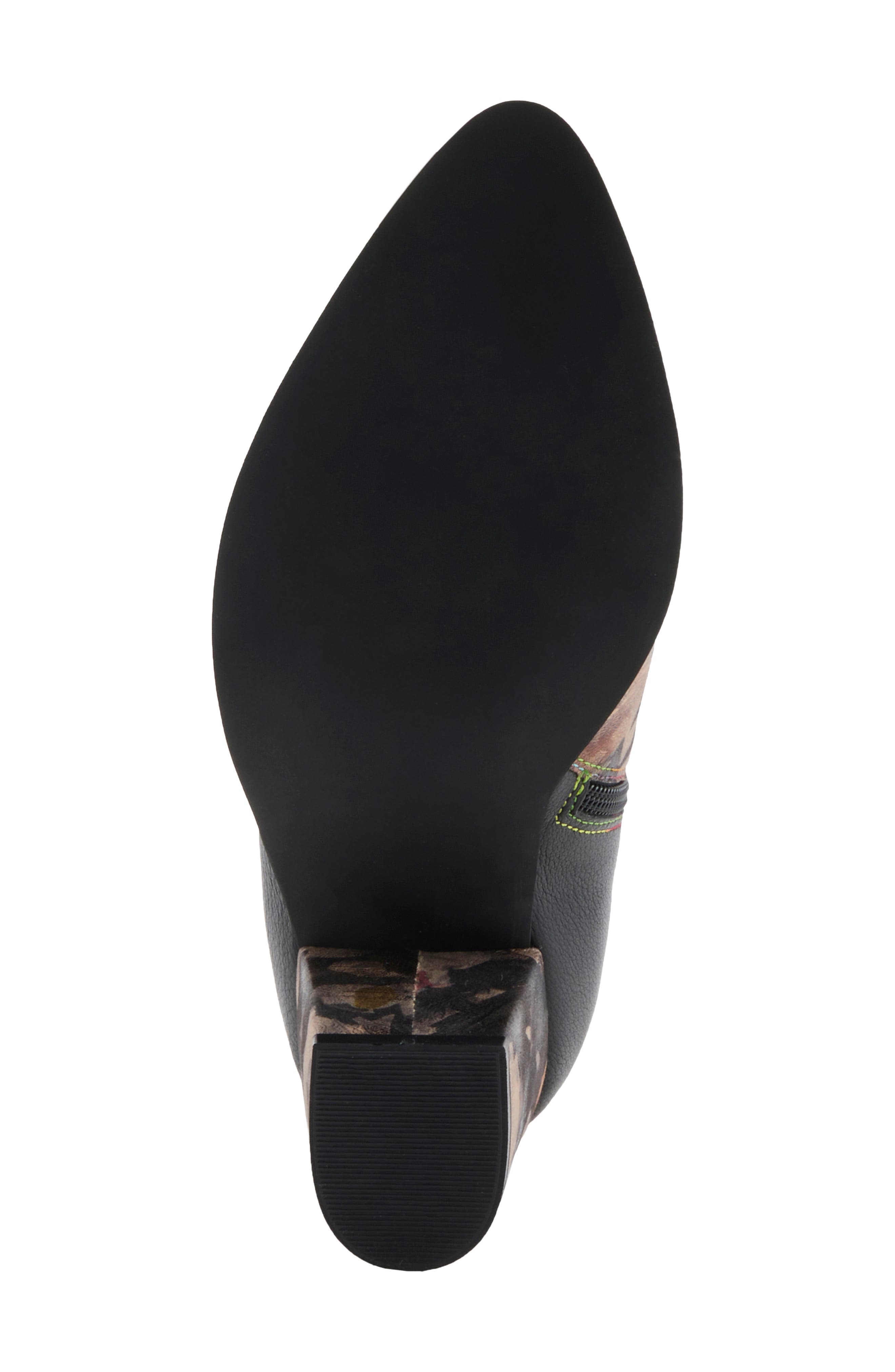 Rosa Leather Bootie, Alternate, color, BLACK MULTI