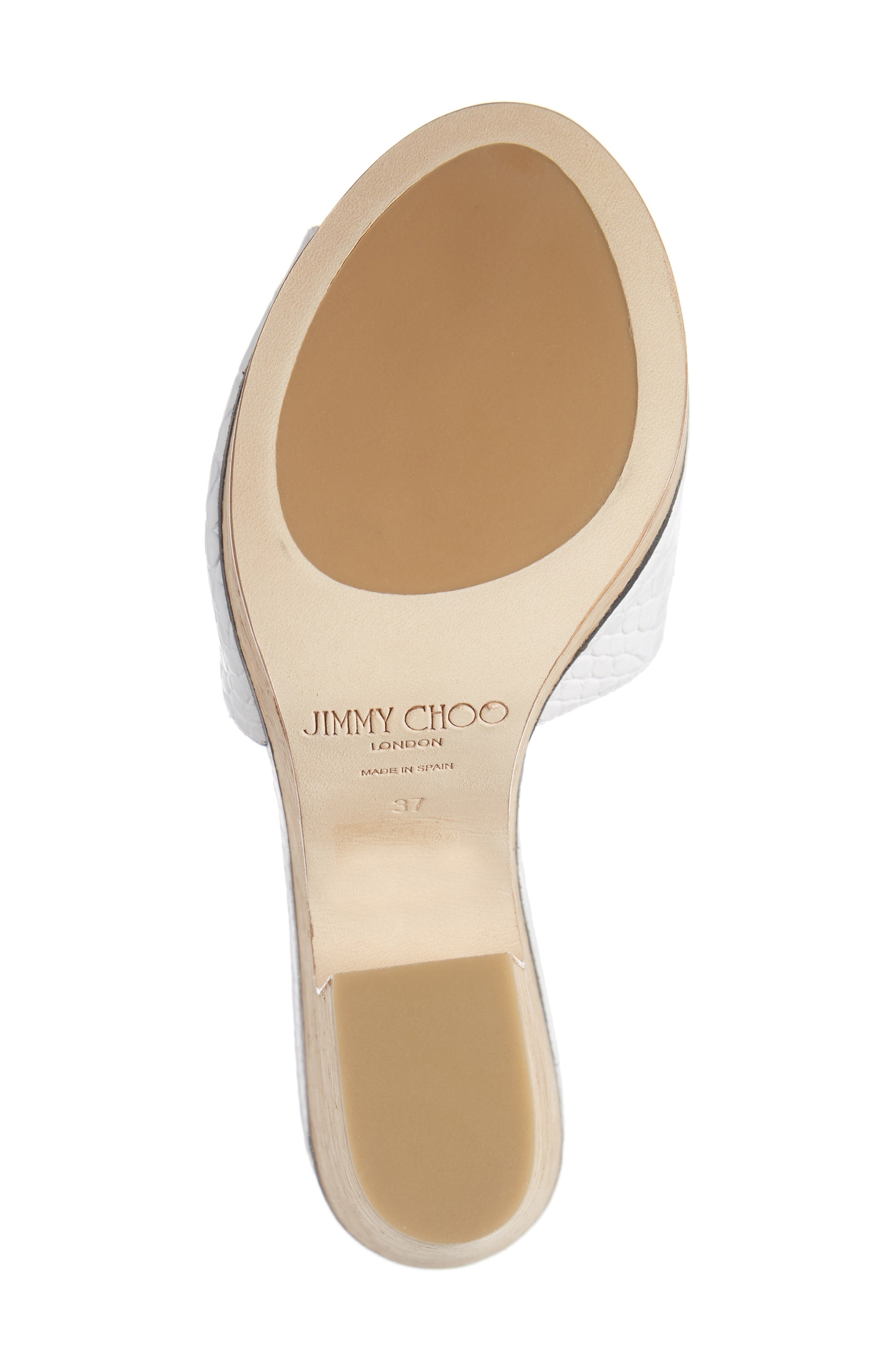 Jimmy Choo Deedee Croc Embossed Wedge Sandal, Alternate, color, 