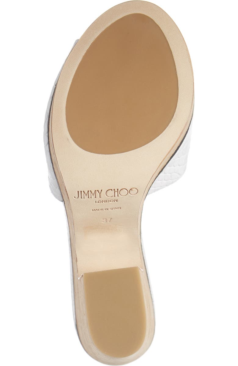 Jimmy Choo Deedee Croc Embossed Wedge Sandal, Alternate, color,