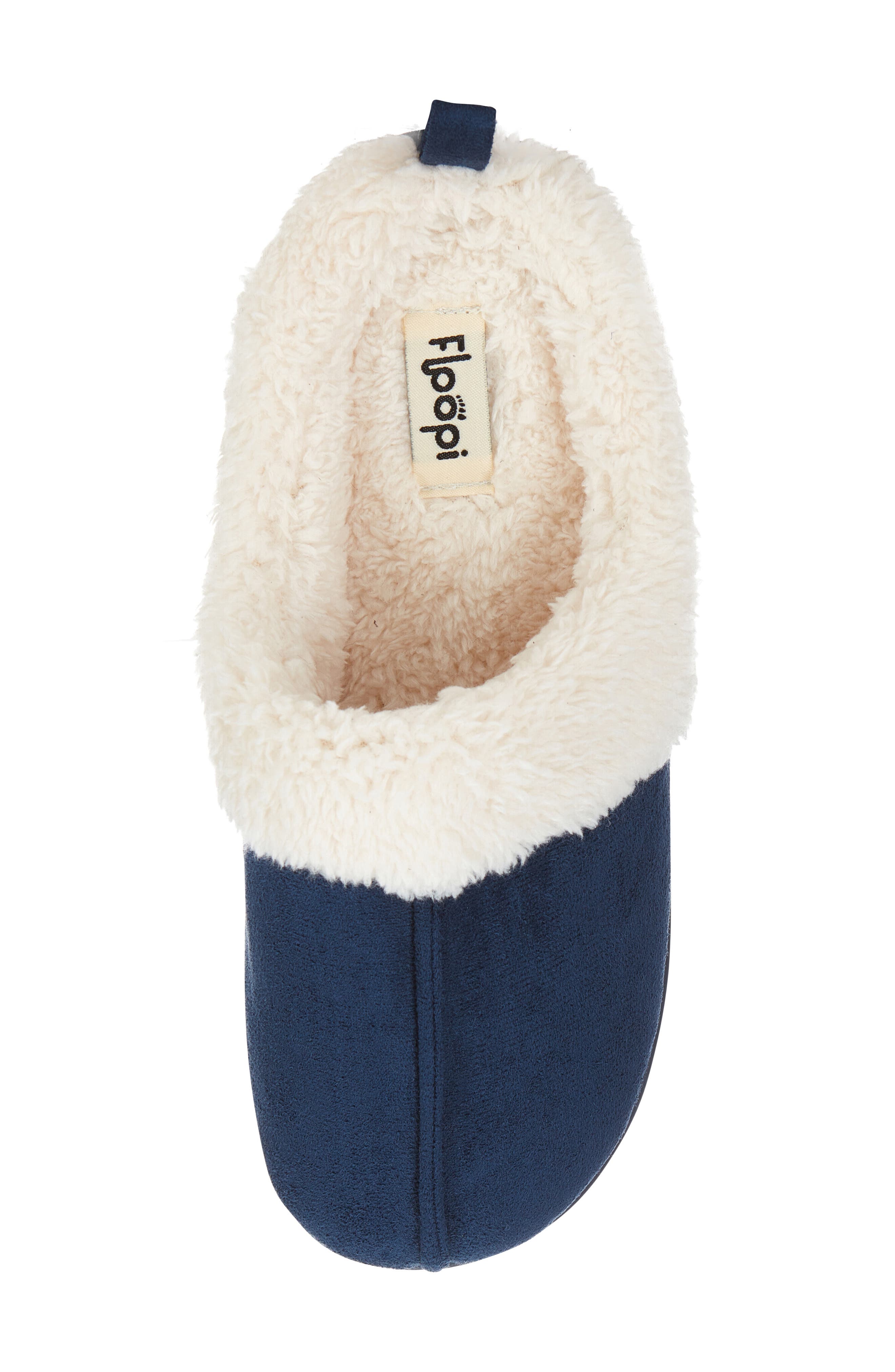 FLOOPI Faux Shearling Lined Slipper, Alternate, color, Navy