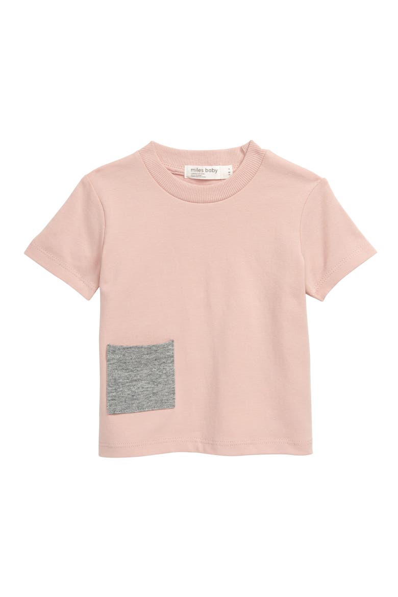 miles baby Pocket T-Shirt, Main, color, LIGHT PINK