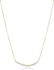 The Lovery Fine Jewelry Curved Diamond Bar Necklace