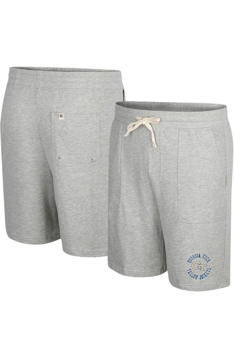COLOSSEUM Men's Colosseum Heather Gray Georgia Tech Yellow Jackets Love To Hear This Terry Shorts, Main, color, Heather Gray